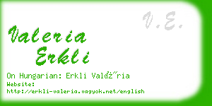 valeria erkli business card